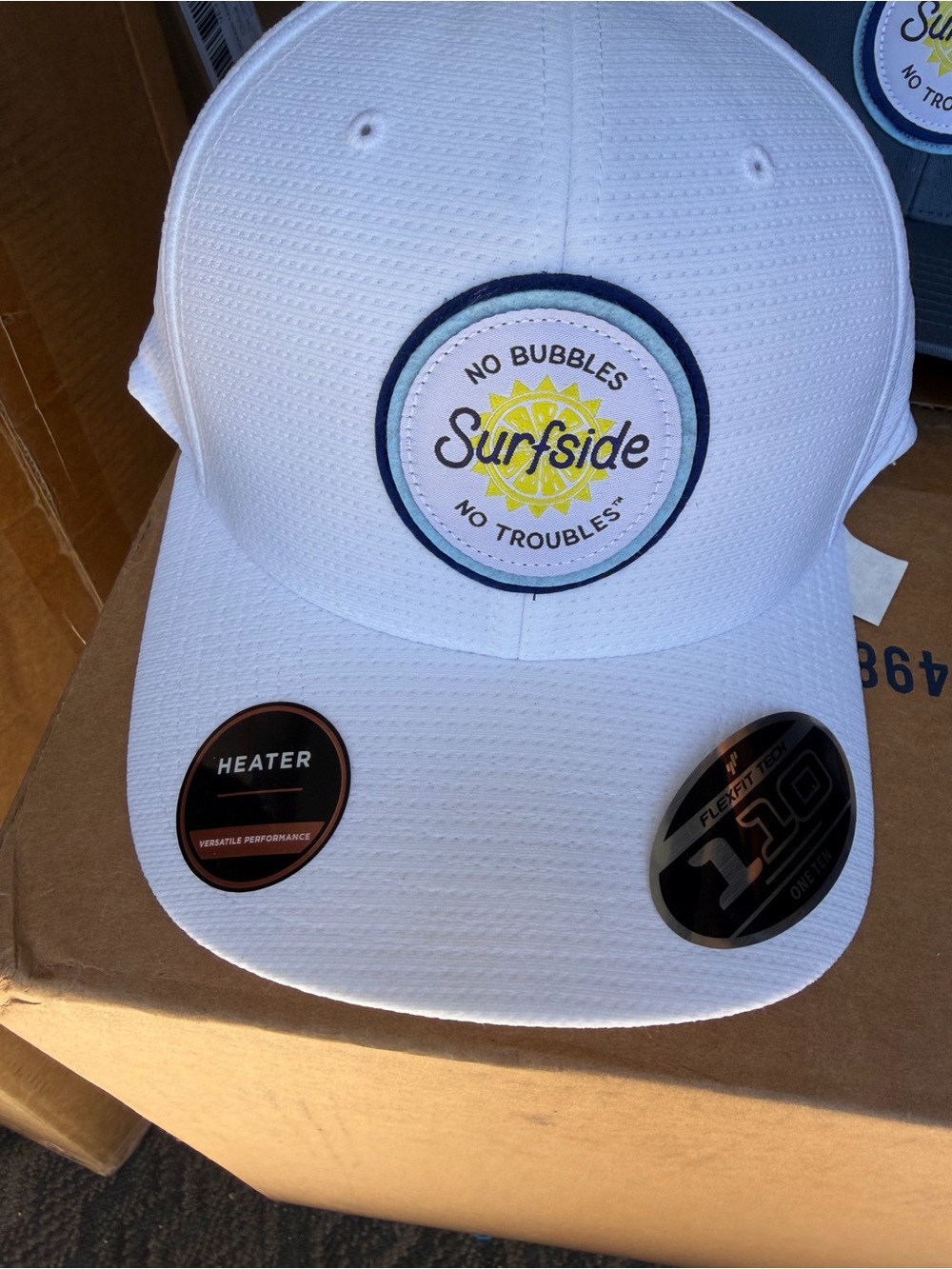 Surfside White Performance Snapback Hat with Sun Logo
